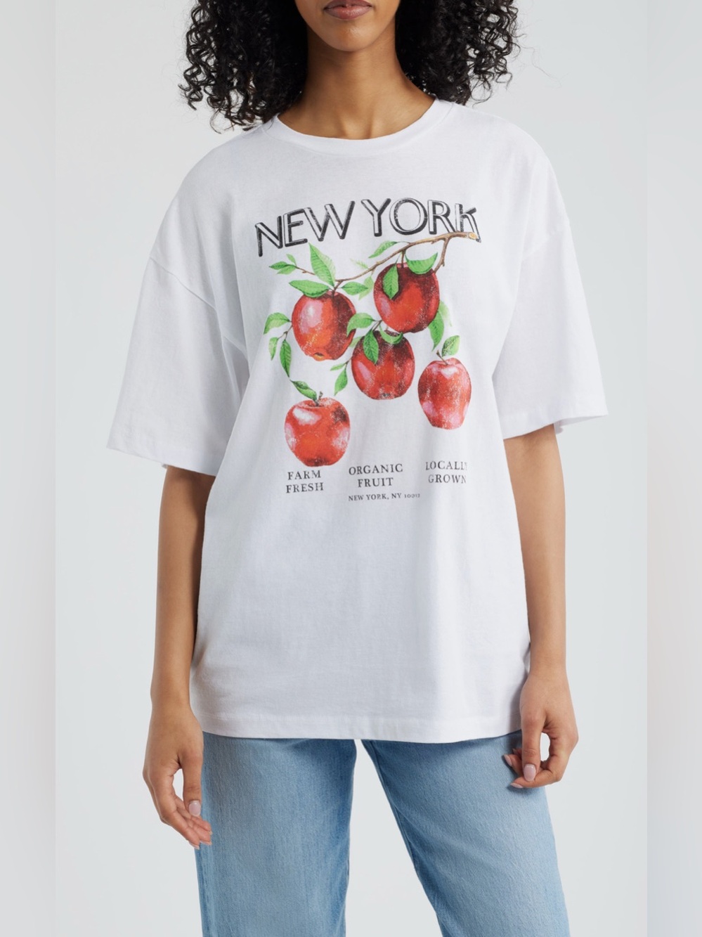 NWT‎ Golden Hour New York Apple Cotton Graphic T-Shirt Size Medium